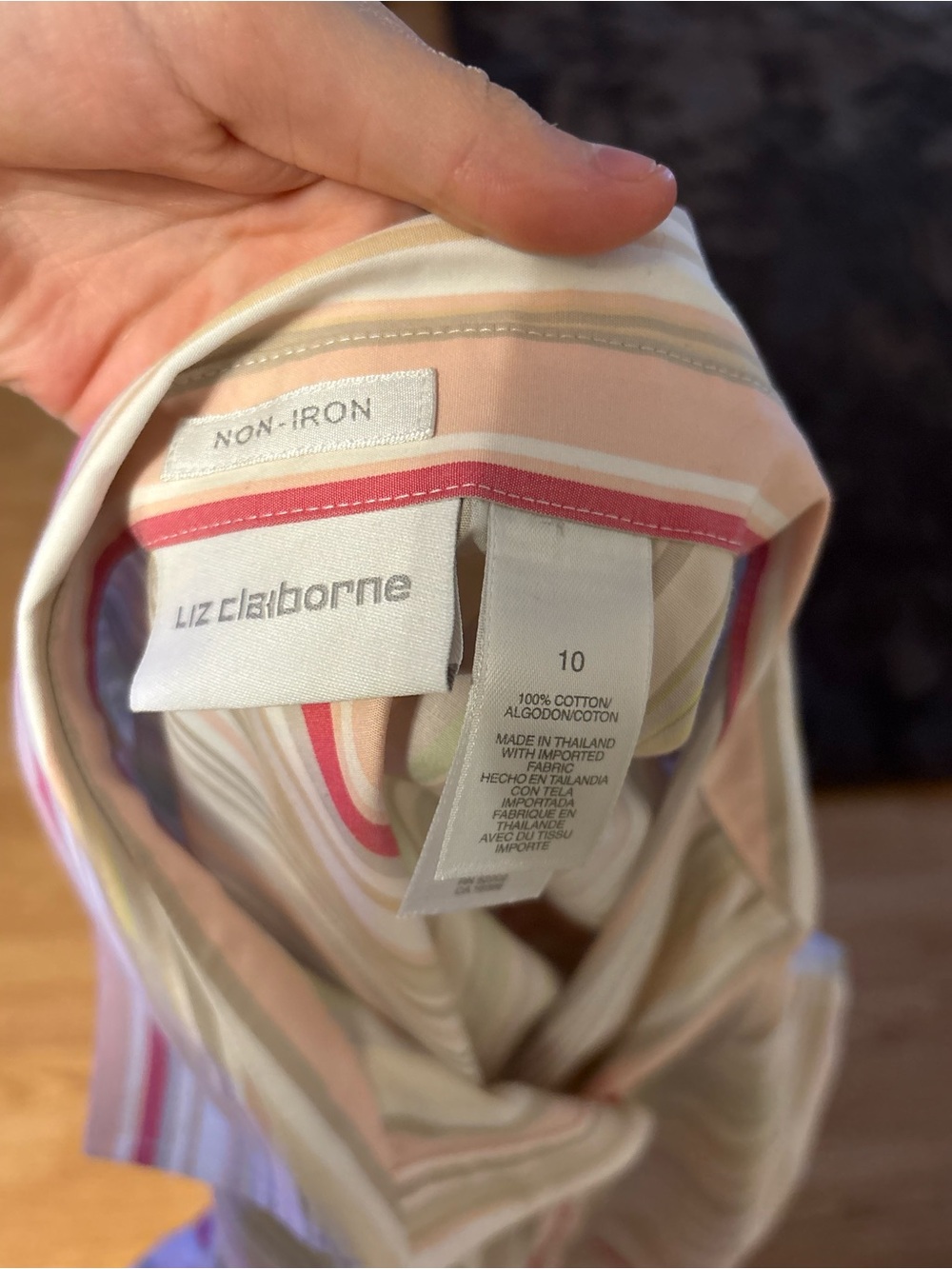 100% cotton Liz Claiborne Button m-Up - Picture 5 of 5